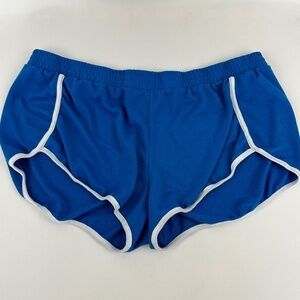 Super Mario Athletic Shorts Womens 2XL Blue White Trim